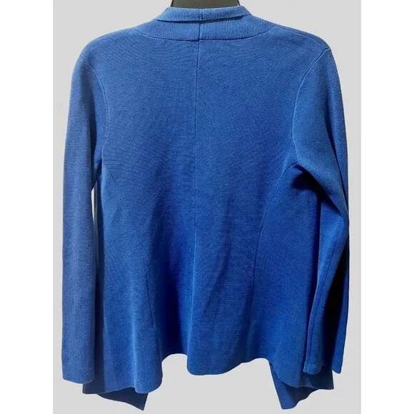 Eileen Fisher Womens Purple Open Front Cardigan XS - Silk & Organic Cotton Blend - Picture 4 of 8